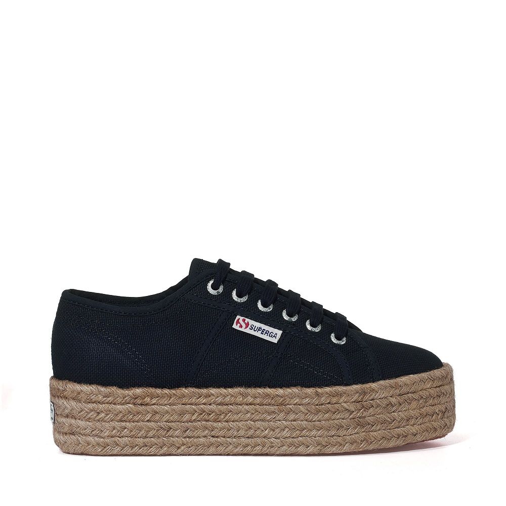 Superga 2790 Rope Blue Platform Sneakers - Women's Sneakers USA | US5026531